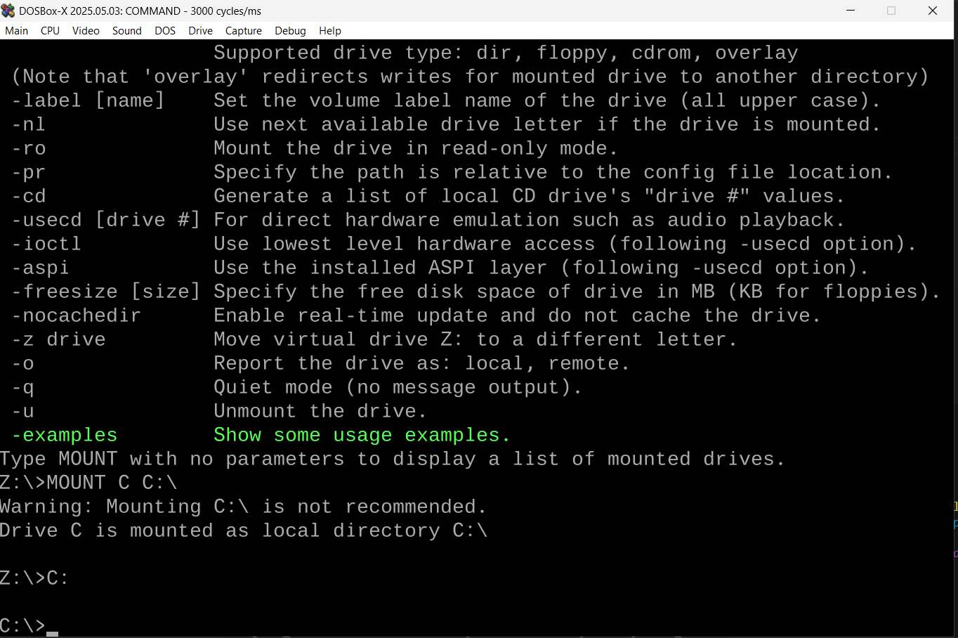 Result after hitting enter